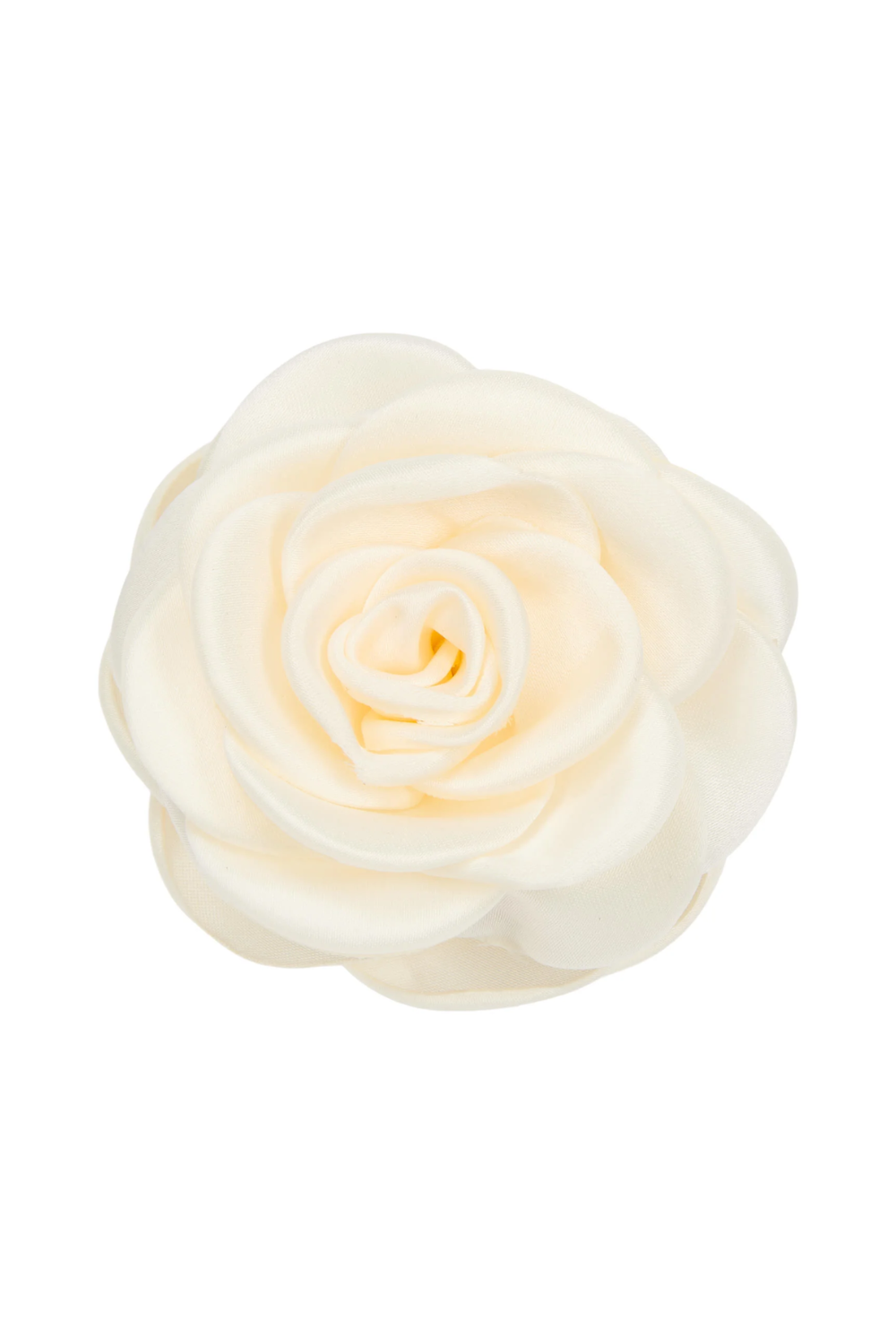 Small Satin Rose Claw - Ivory