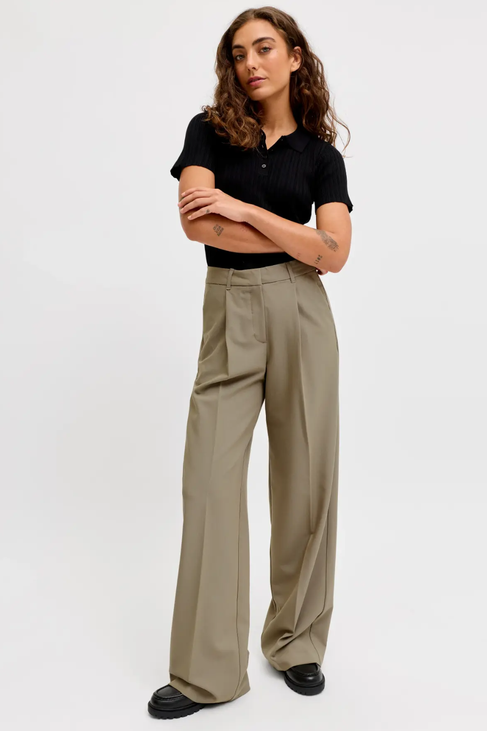 Jxaya Ellis Wide Pants - Brindle