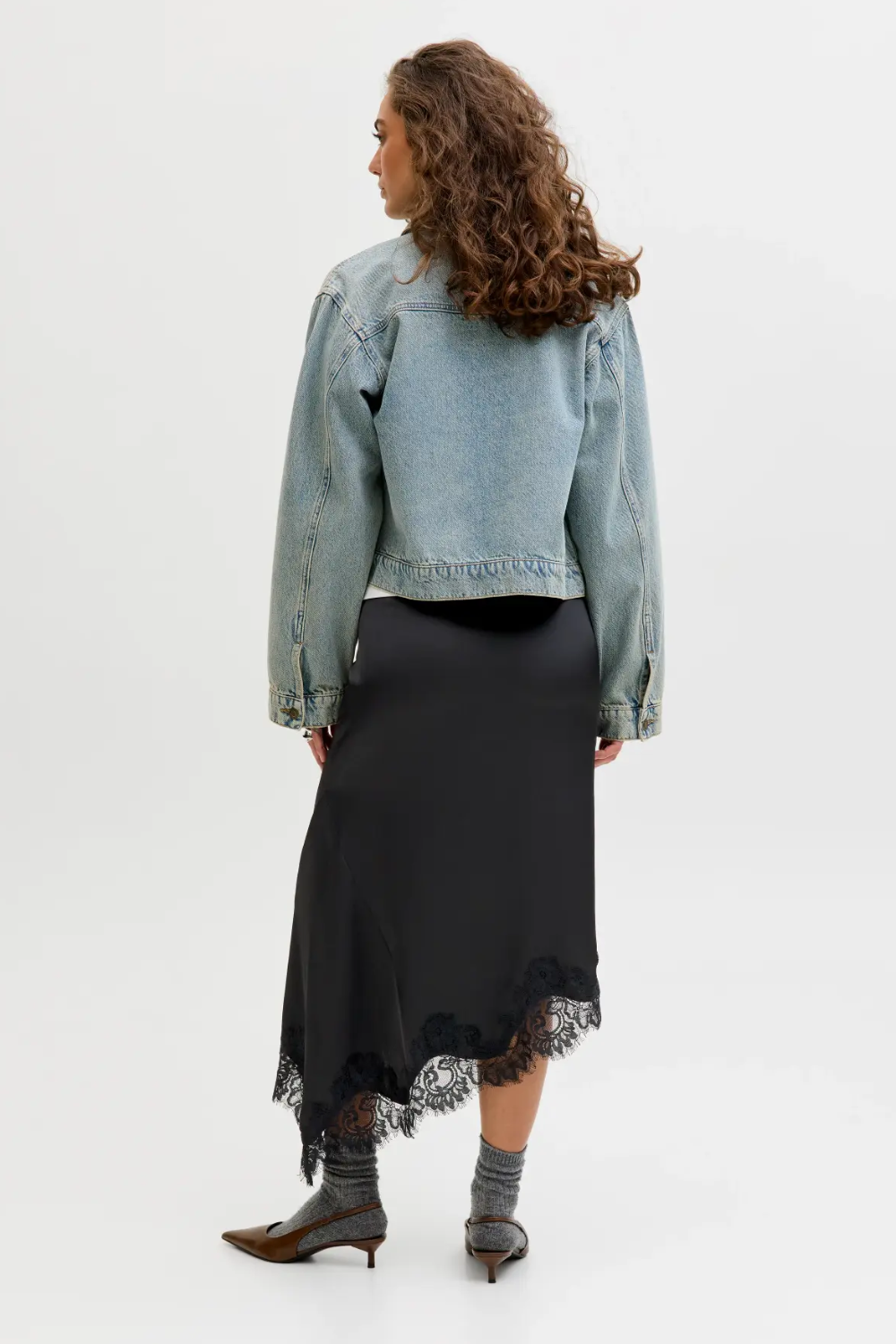 JXVima Satin Asymmetric Skirt