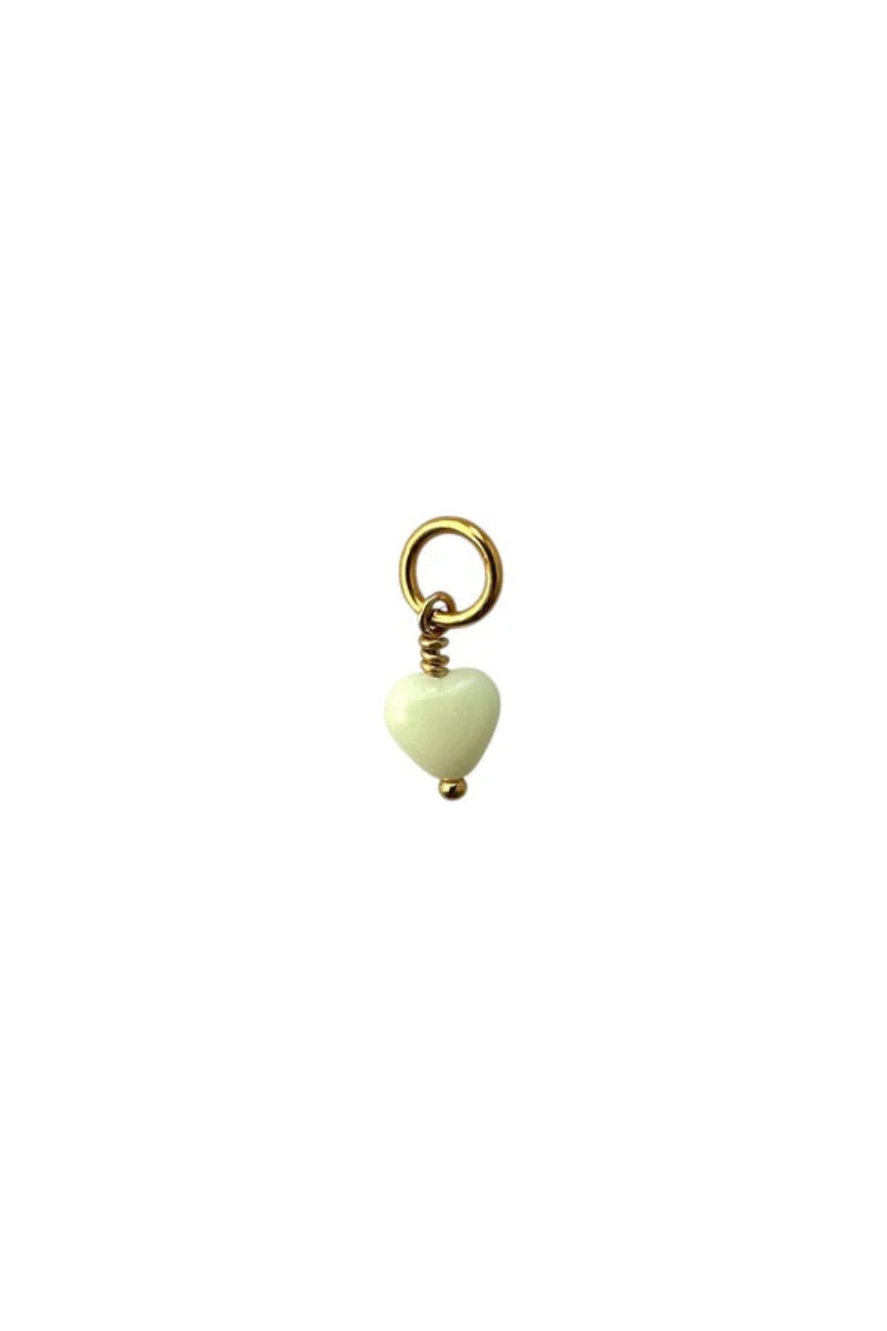 French Mini Heart Pendant - Ivory