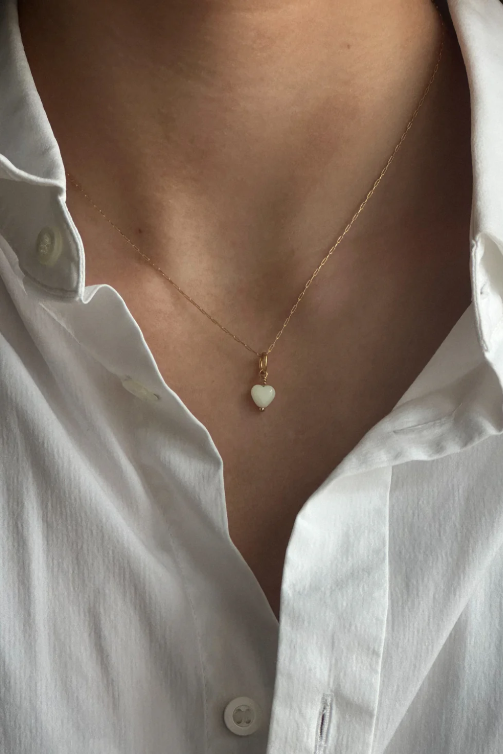 French Mini Heart Pendant - Wine