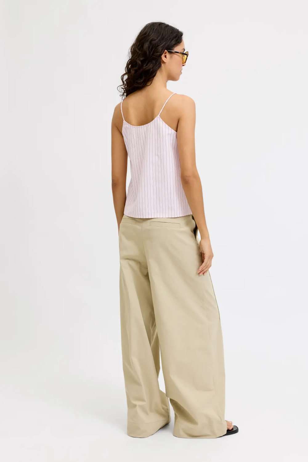 JXCaro Pleated Top - Pink Lady Seal Brown
