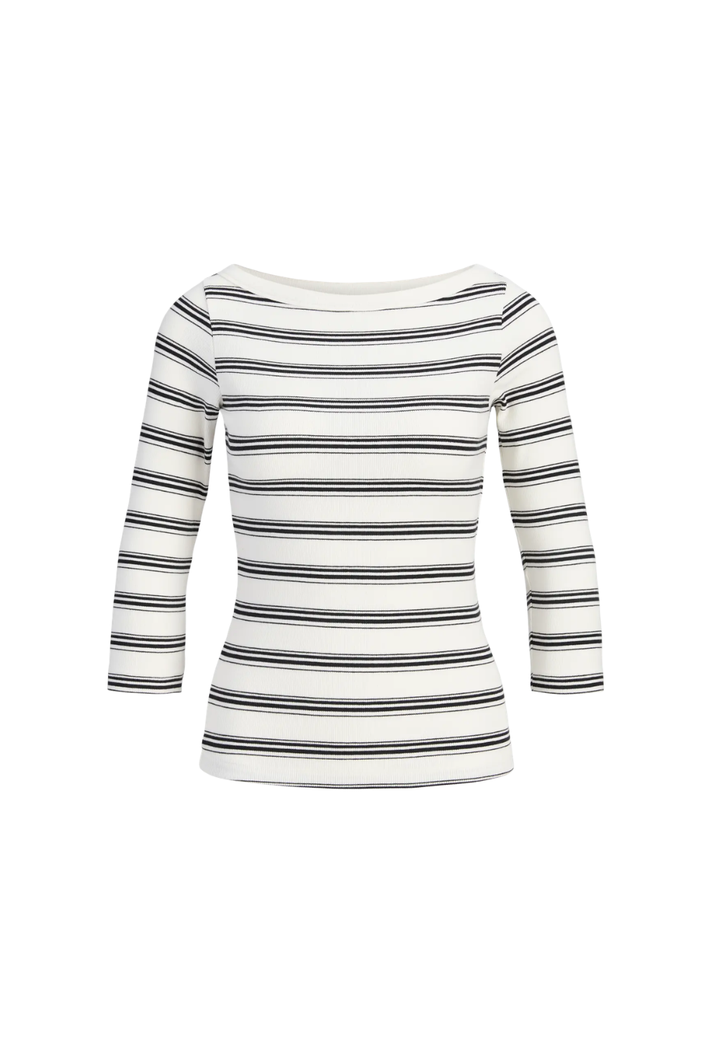 Jxfifi 3/4 Boatneck Top - Black Vanilla Ice