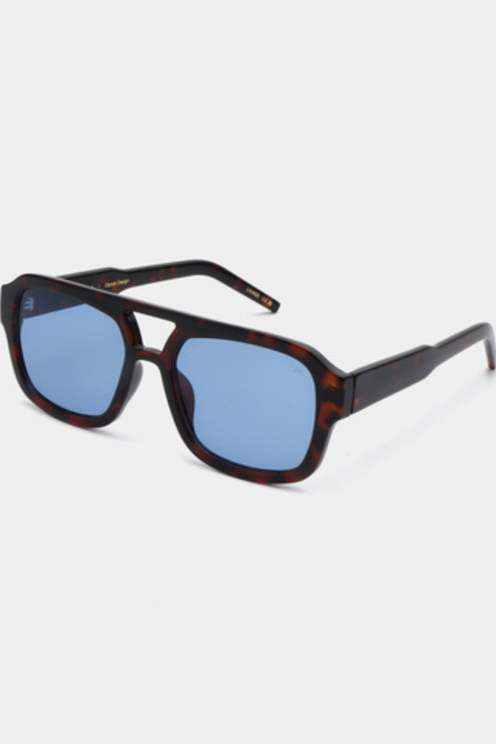 Kaya solbrille - Demi Tortoise (Blue Lens)