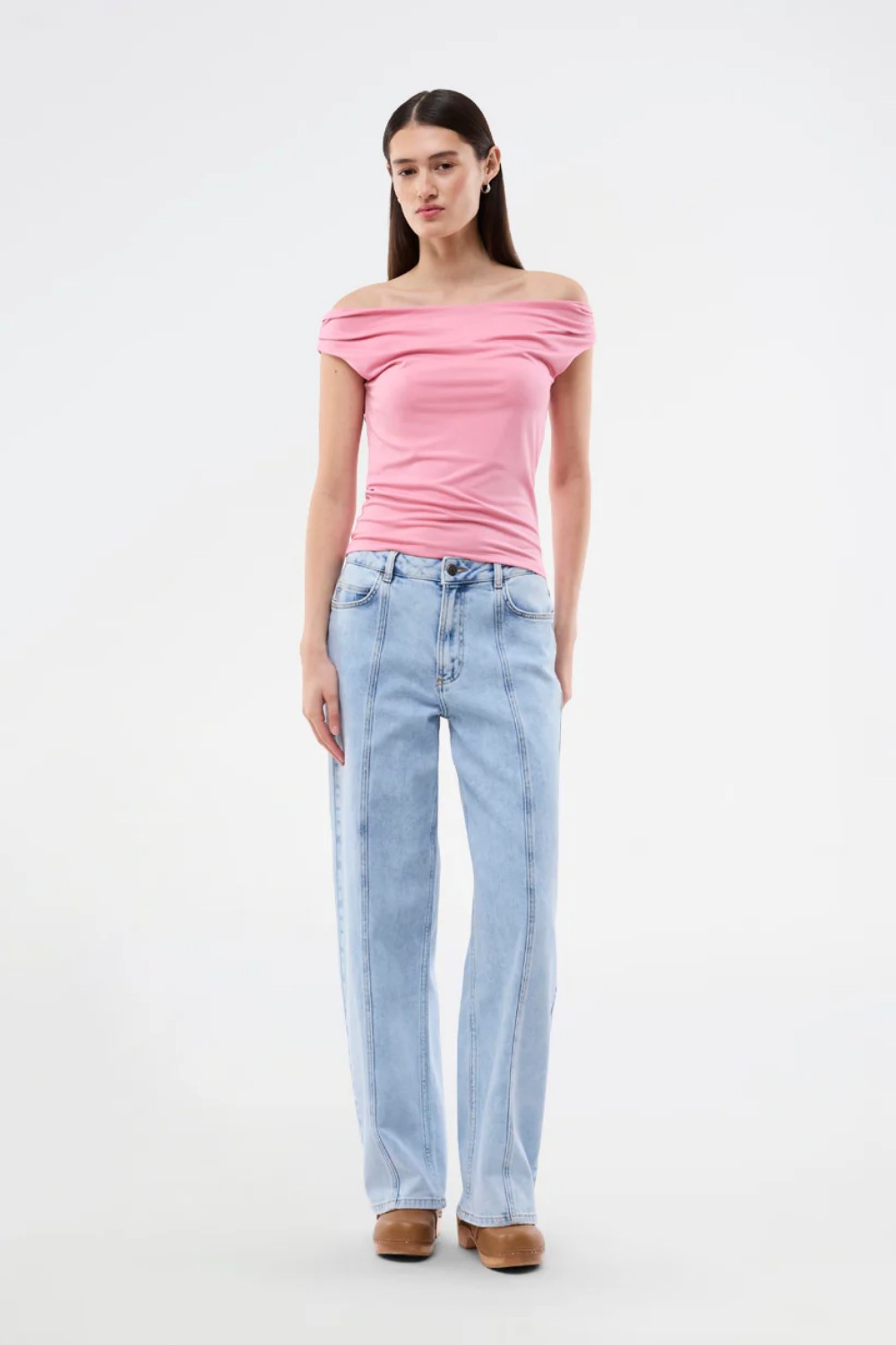 Himamd Off-shoulder Top - Sea Pink