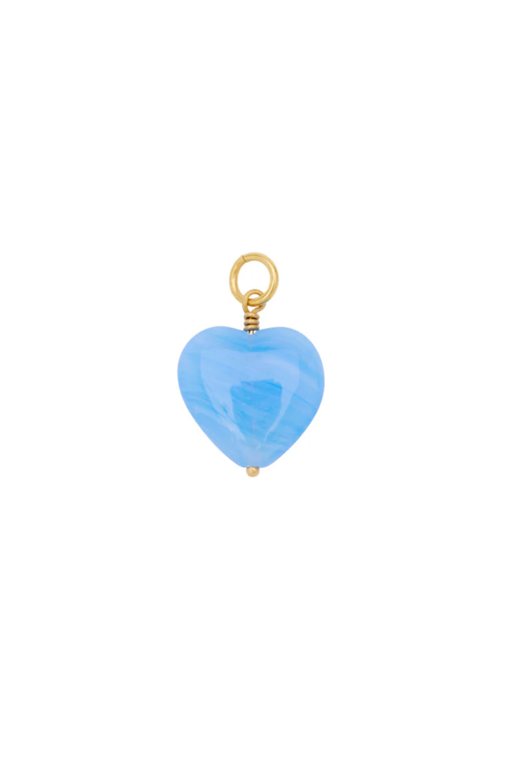 French Grande Heart Vedhæng - Blue