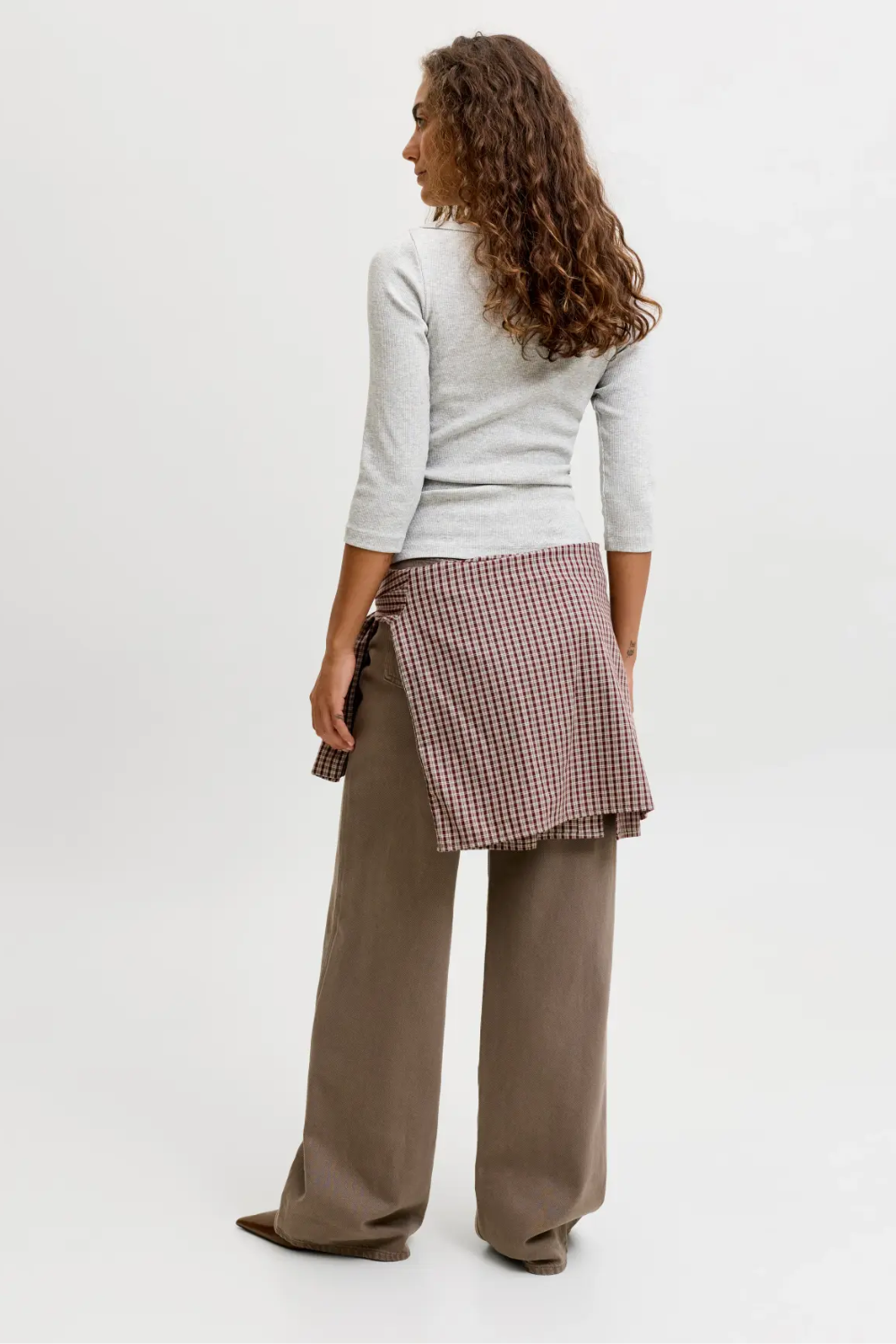 Jxfifi 3/4 Boatneck Top - Light Grey Melange