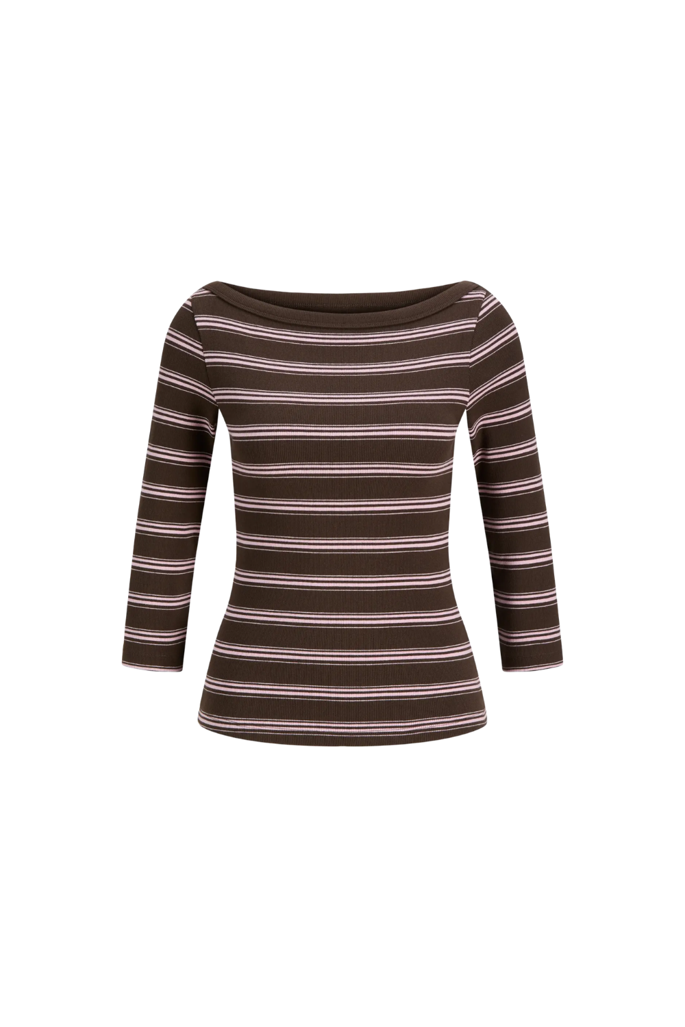 Jxfifi 3/4 Boatneck Top - Demitasse Pink Nectar