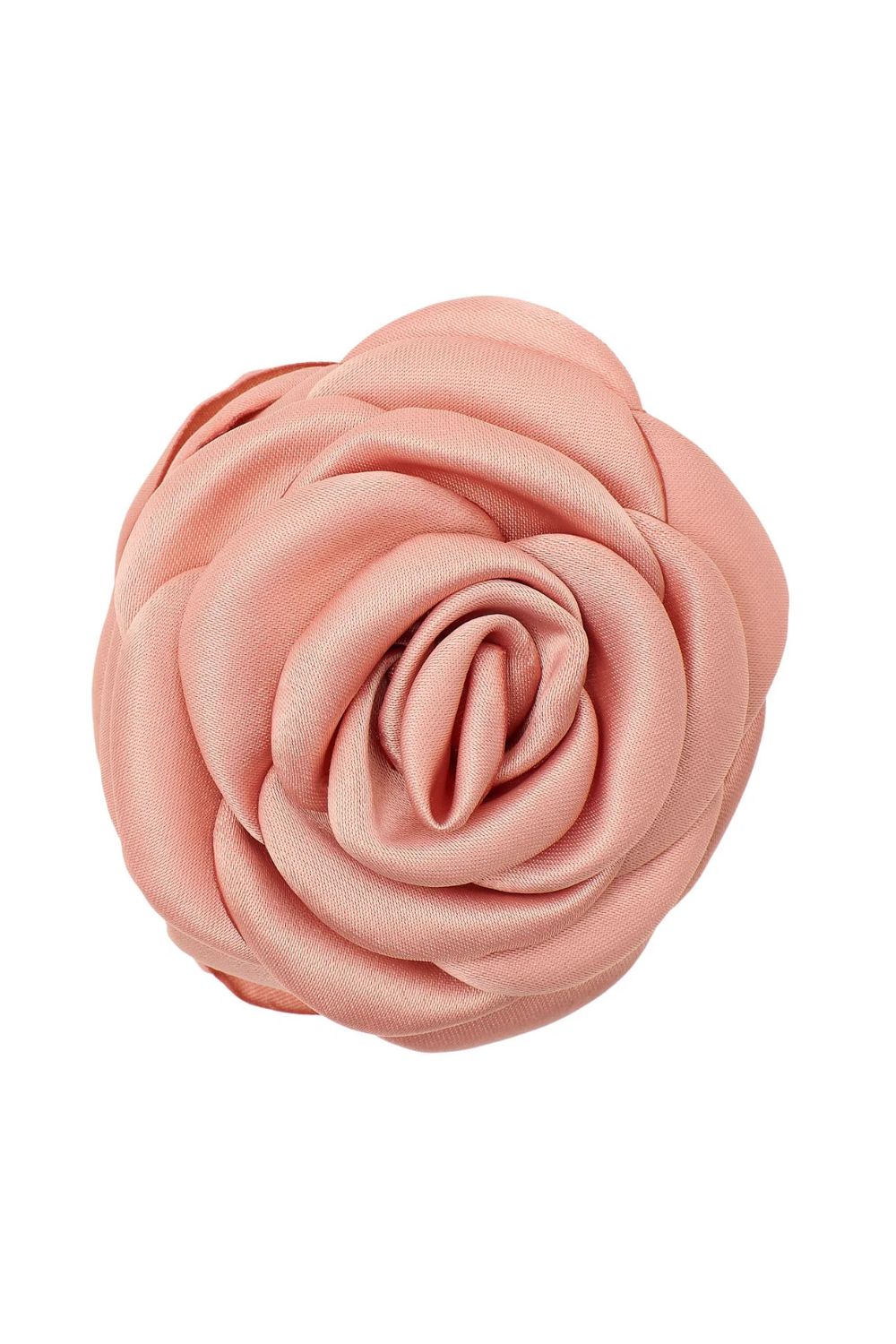 Small Satin Rose Claw - Nude