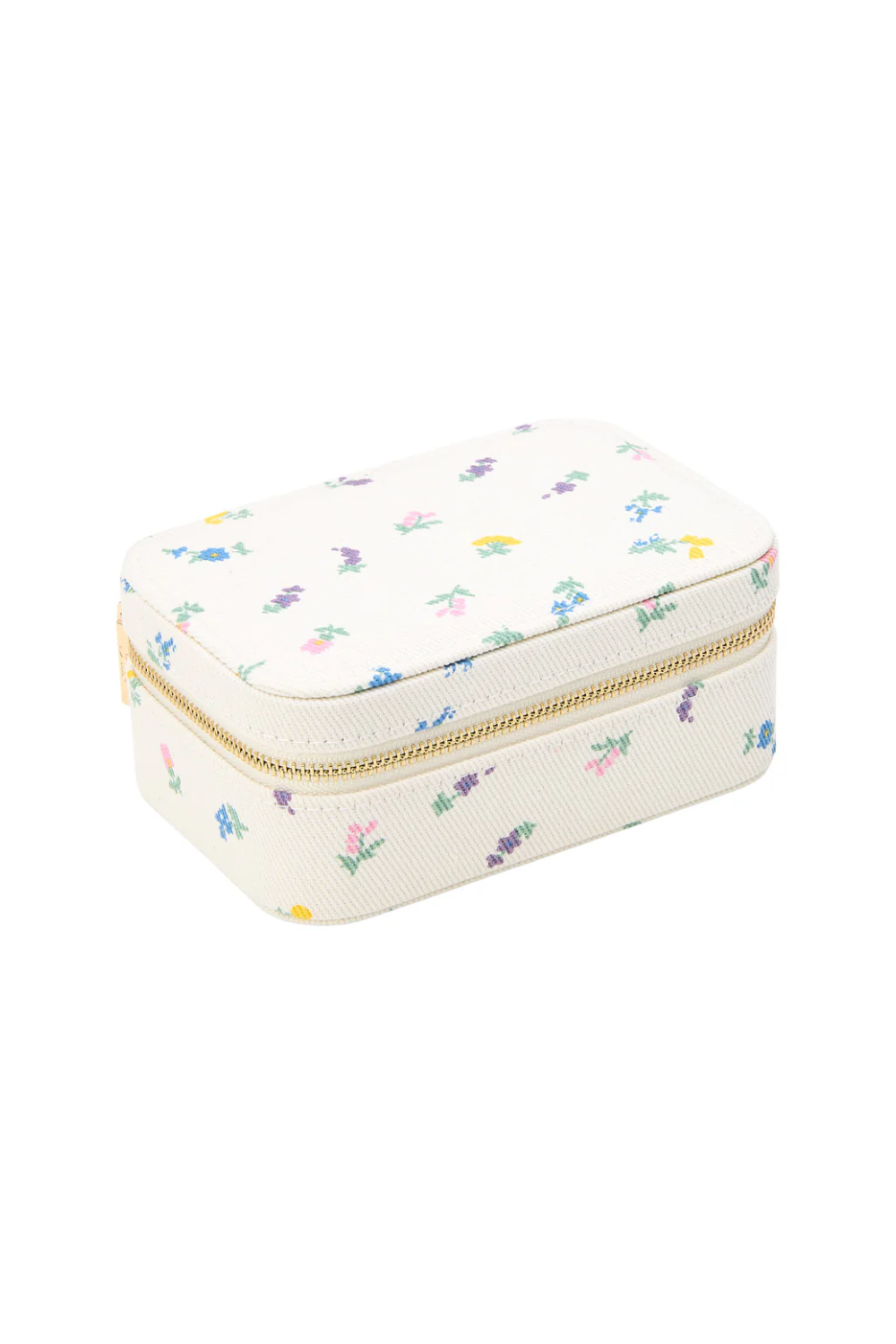 Large Trinket Jewelry Box - Ivory Flower