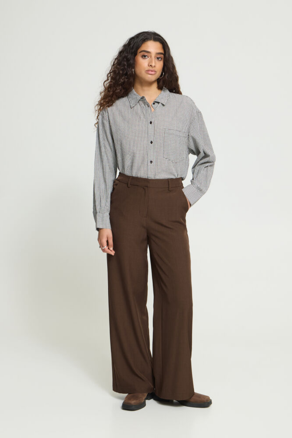 IHFava Wide Trousers - Brown