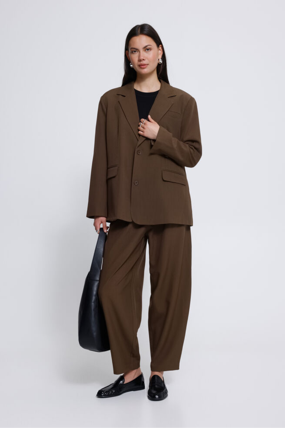 IHFava Oversize Blazer - Brown