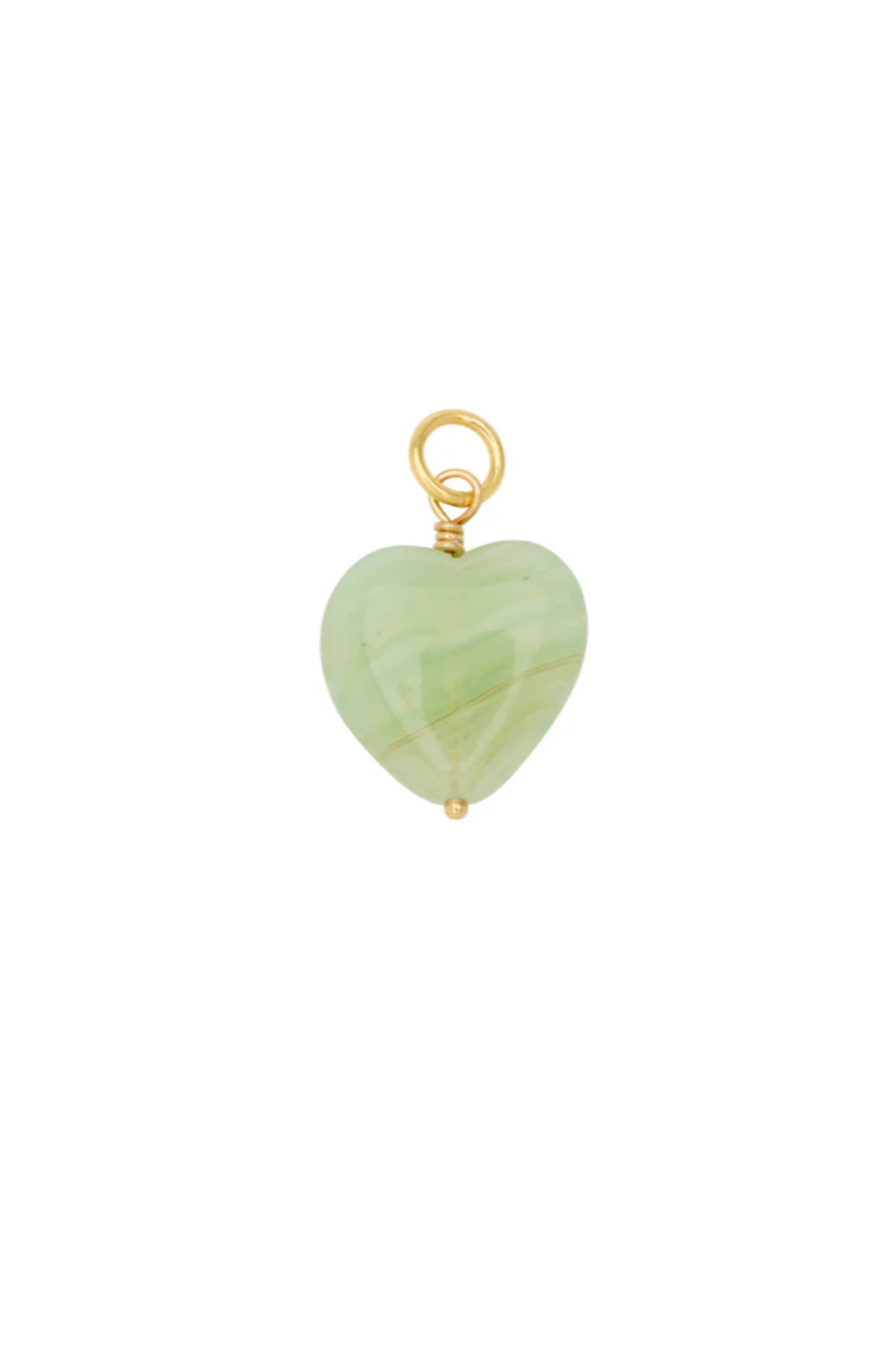 French Grande Heart Vedhæng - Jade Green